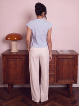 Handwoven Cotton City Muse Pinstripe Top
