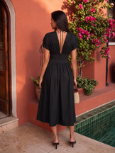 Handwoven Cotton Midnight Bloom Dress
