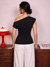 Handwoven cotton Noir Knot Top