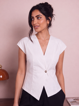 Handwoven Cotton City Muse Ivory Top