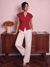 Handwoven Cotton City Muse Rust Top
