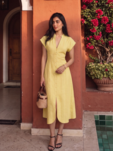 Handwoven Cotton Sunbutter Swing Dress