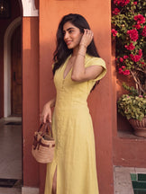 Handwoven Cotton Sunbutter Swing Dress