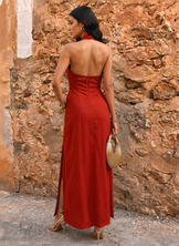 Red Sundowner Halterneck Dress