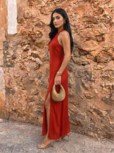 Red Sundowner Halterneck Dress