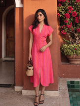 Handwoven Cotton Stripe Swing Dress