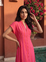 Handwoven Cotton Stripe Swing Dress