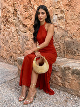 Red Sundowner Halterneck Dress