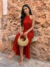 Red Sundowner Halterneck Dress