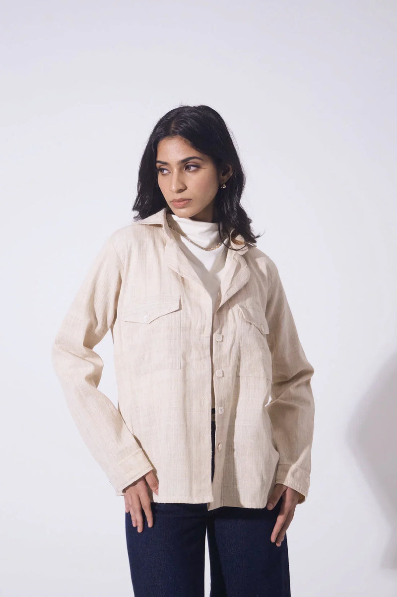 Handwoven Peace Silk Textured jacket