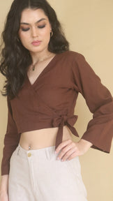 Bell Sleeve Wrap Top - Naava