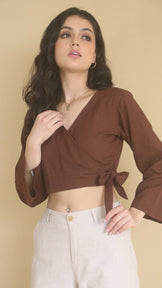 Bell Sleeve Wrap Top - Naava