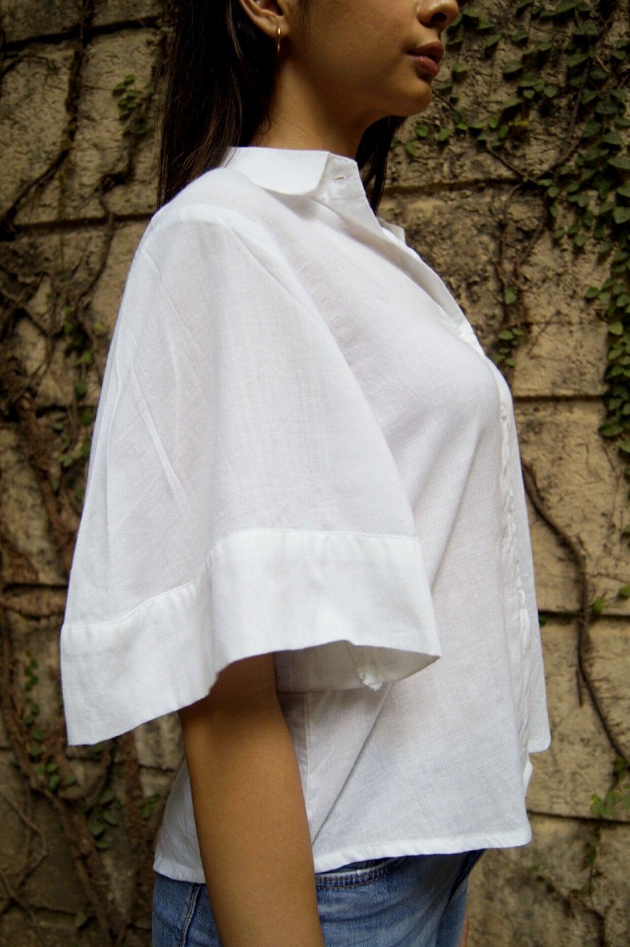 Handwoven Angel Sleeve Shirt - Naava