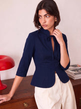 Handwoven cotton Nocturne The 9 to Wine Top