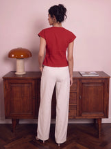 Handwoven Cotton City Muse Rust Top