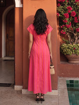 Handwoven Cotton Stripe Swing Dress