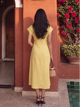 Handwoven Cotton Sunbutter Swing Dress