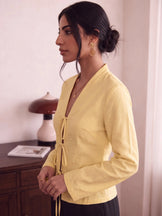 Handwoven Cotton Sunbutter Brunch Run Kimono Top