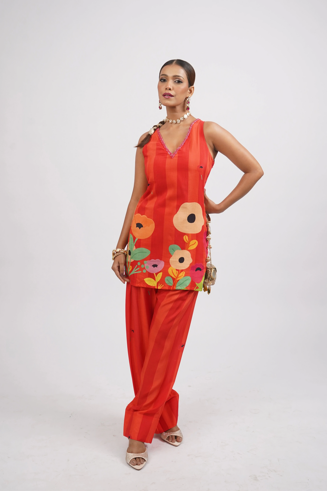 Peony Pop Top &amp; Farshi Set (2pcs set)