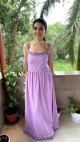Handwoven Pansy Long Dress