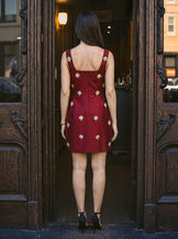 Crimson Crystal Mini Dress