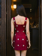 Crimson Crystal Mini Dress