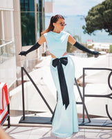 Riviera Bloom - Handwoven Comfort Couture Gown (Customised)