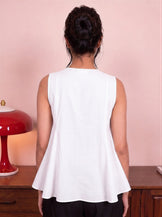 Handwoven Cotton Nocturne Coquette Bow Top