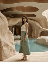 Handwoven Wrap Pencil Skirt