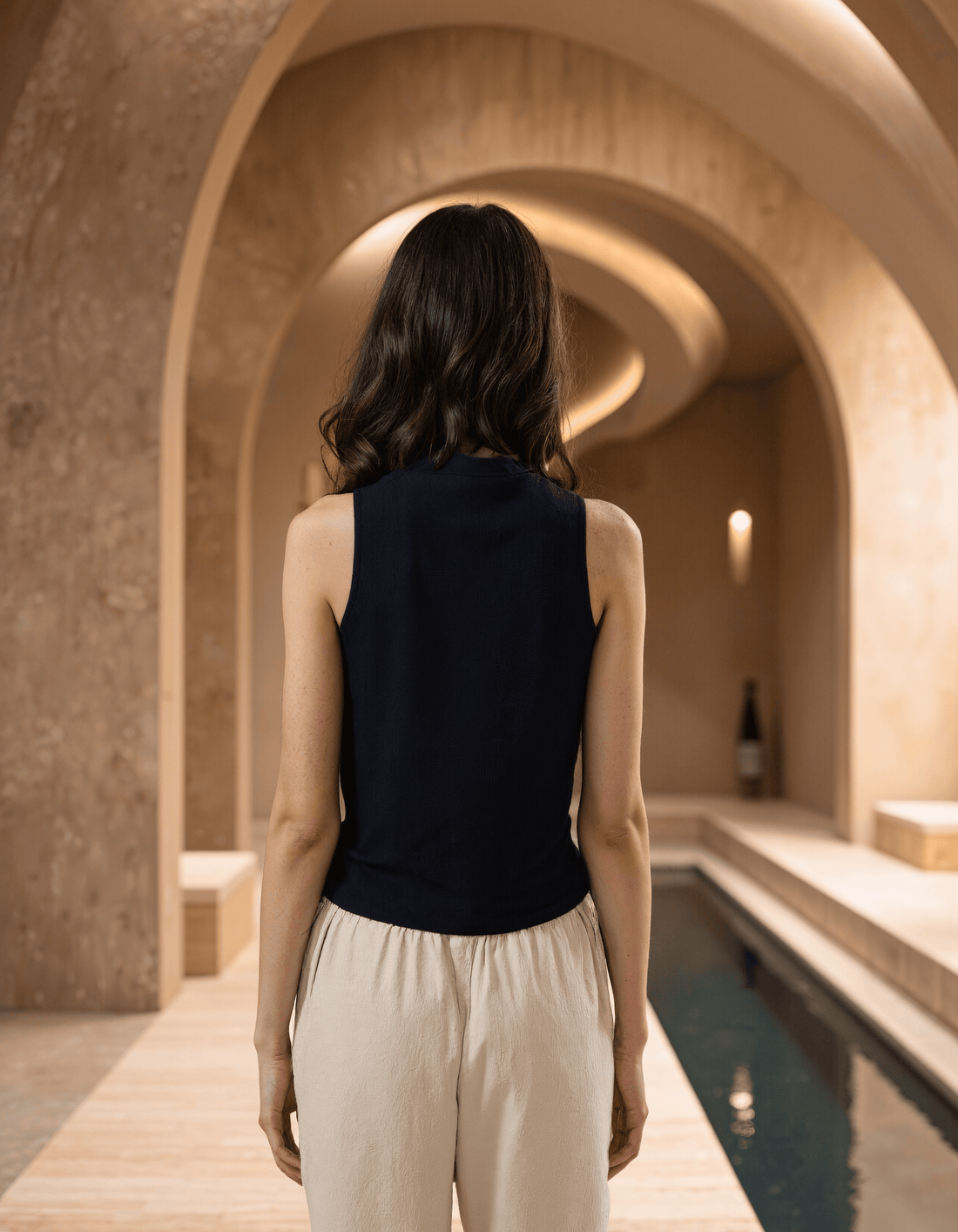 Handwoven Jute Reverie Midnight Vest Top