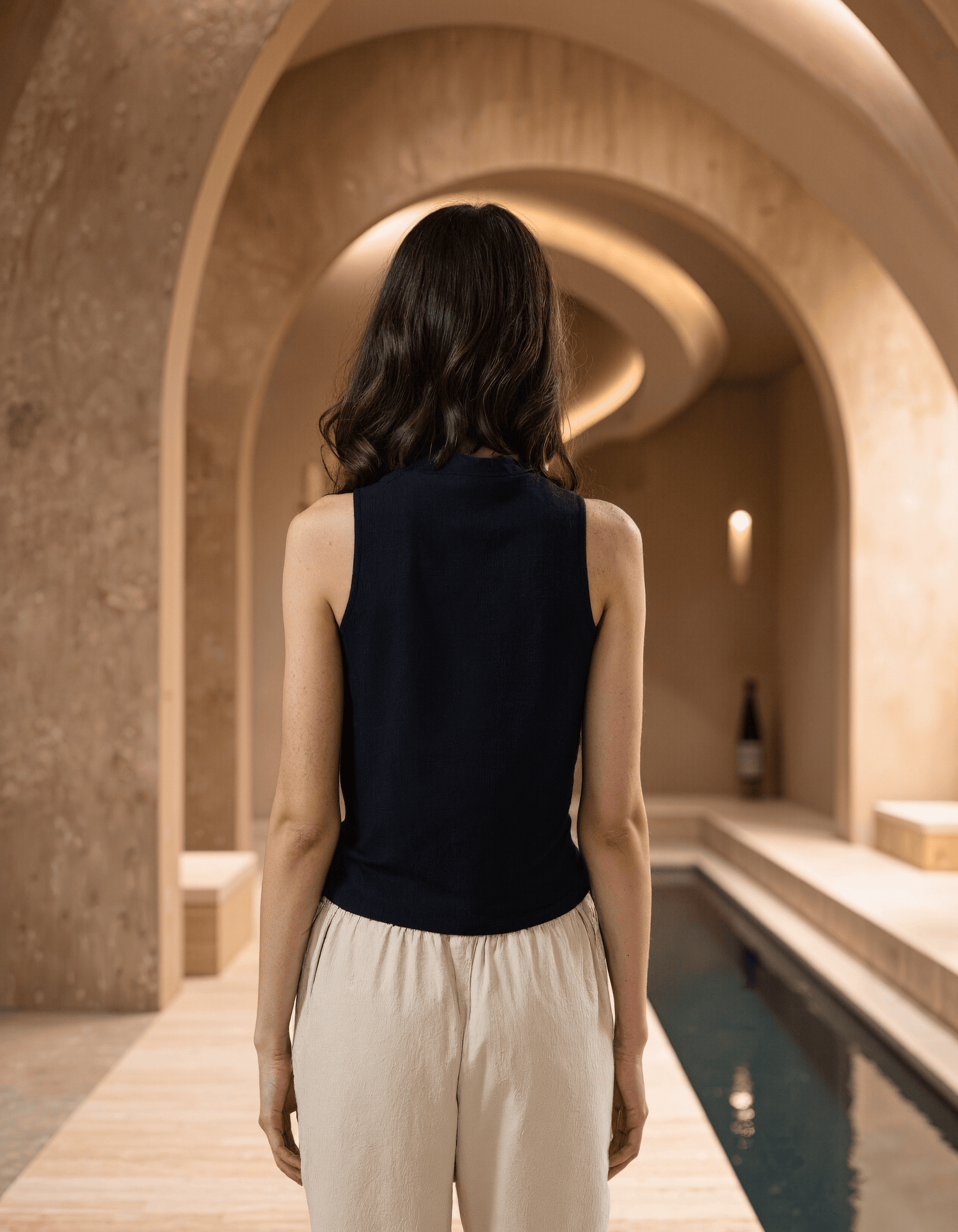 Handwoven Jute Reverie Midnight Vest Top