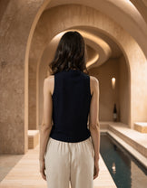 Handwoven Jute Reverie Midnight Vest Top