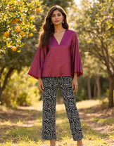 Handwoven Summer Silk Rosebud Top