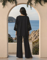 Black Gotta Patti Cord Set