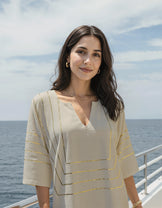 Ivory Gota Patti Cord Set