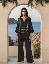 Black Gotta Patti Cord Set