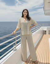 Ivory Gota Patti Cord Set