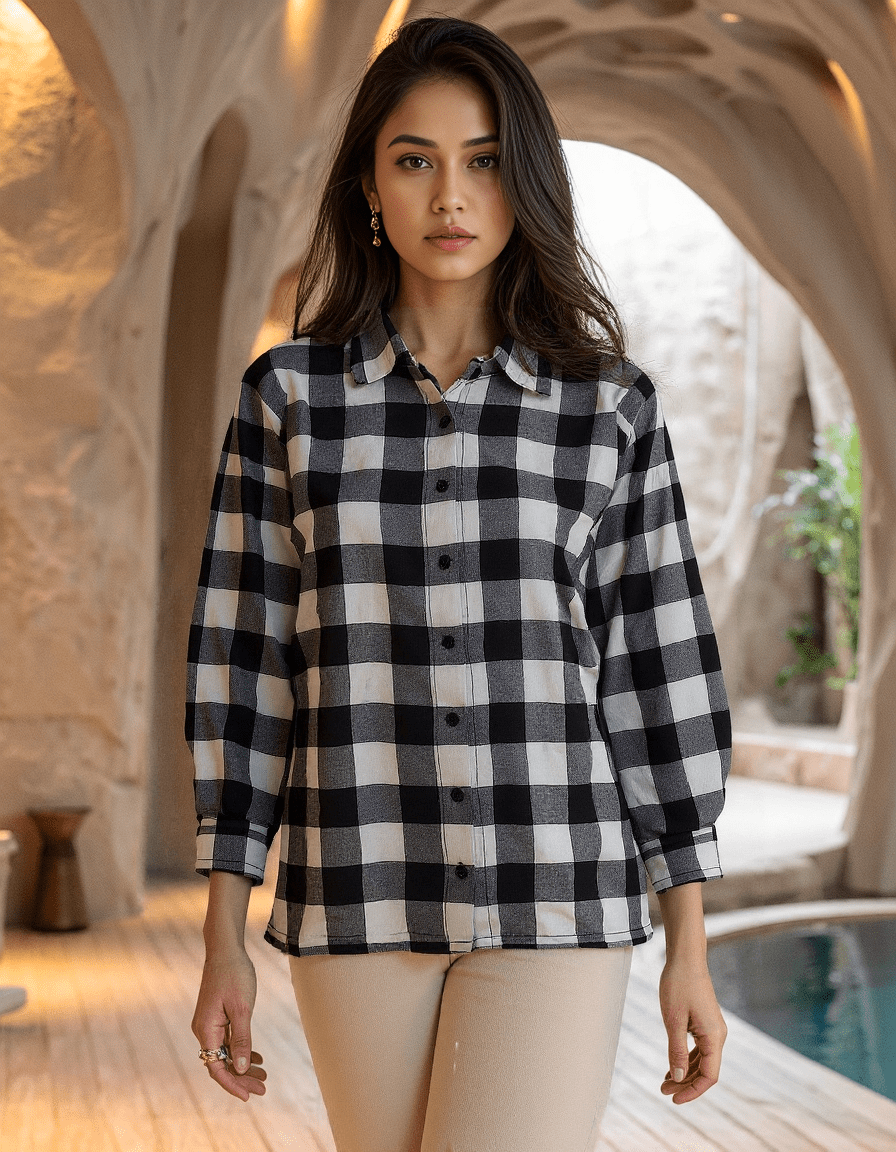 Handwoven Noir Blanco Shirt