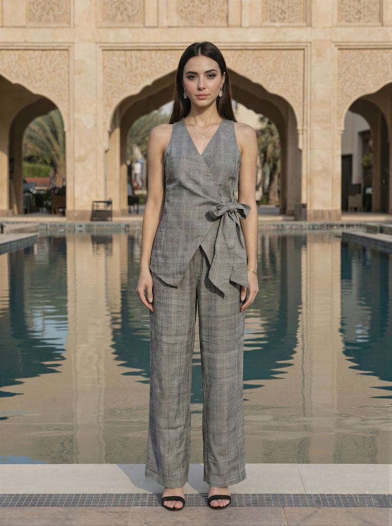 Grey Asymmetrical Cord Set