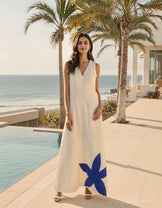 Ivory floral Picnic Dress