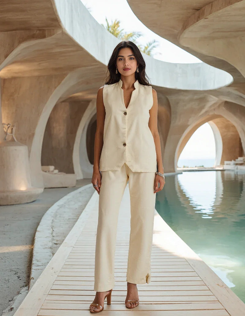 Handwoven Lilly Waistcoat and Pant Set