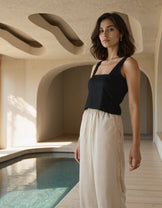 Handwoven Charcoal Black Cotton Top