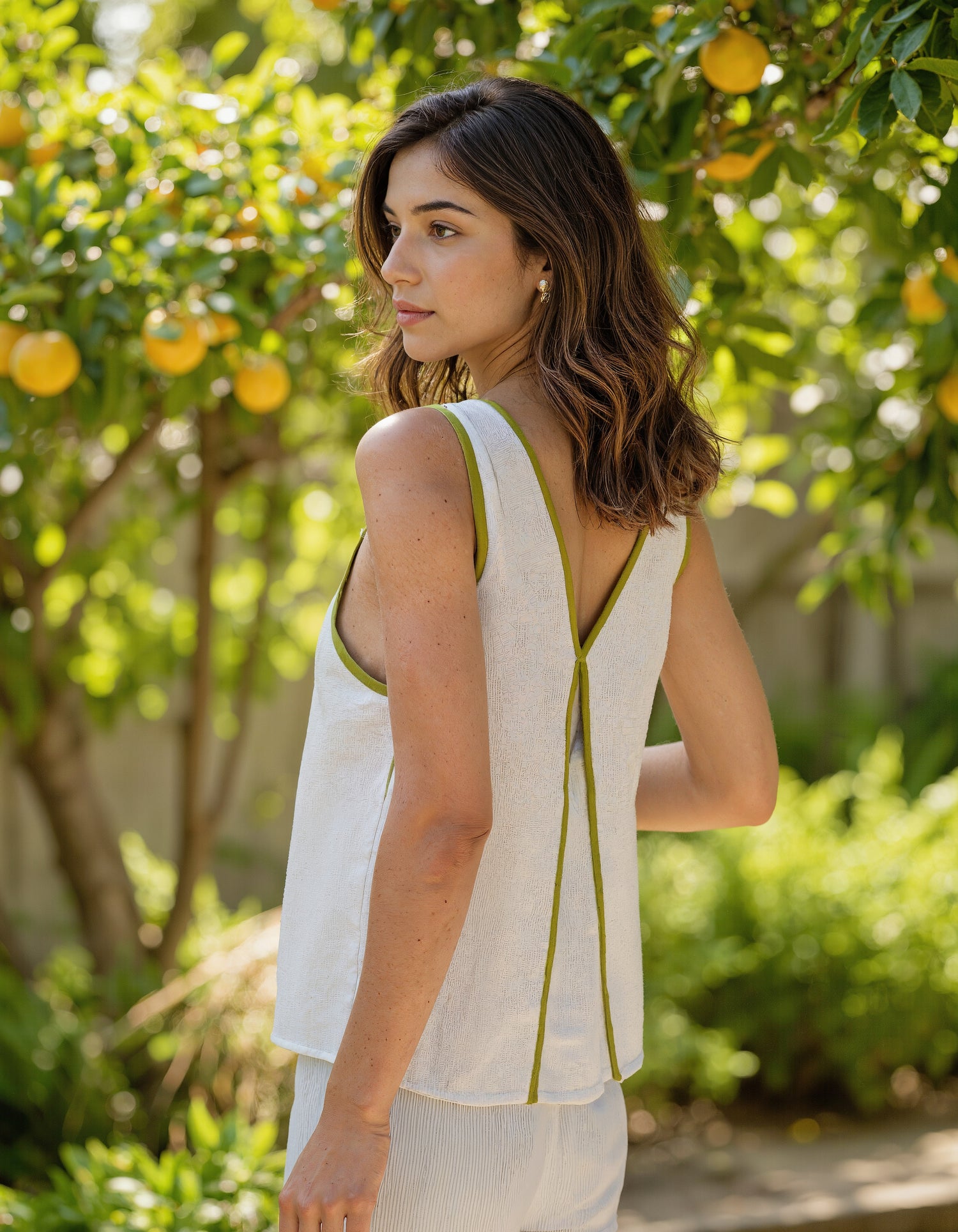 Handwoven crushed Lime &amp; Citrus Coord set