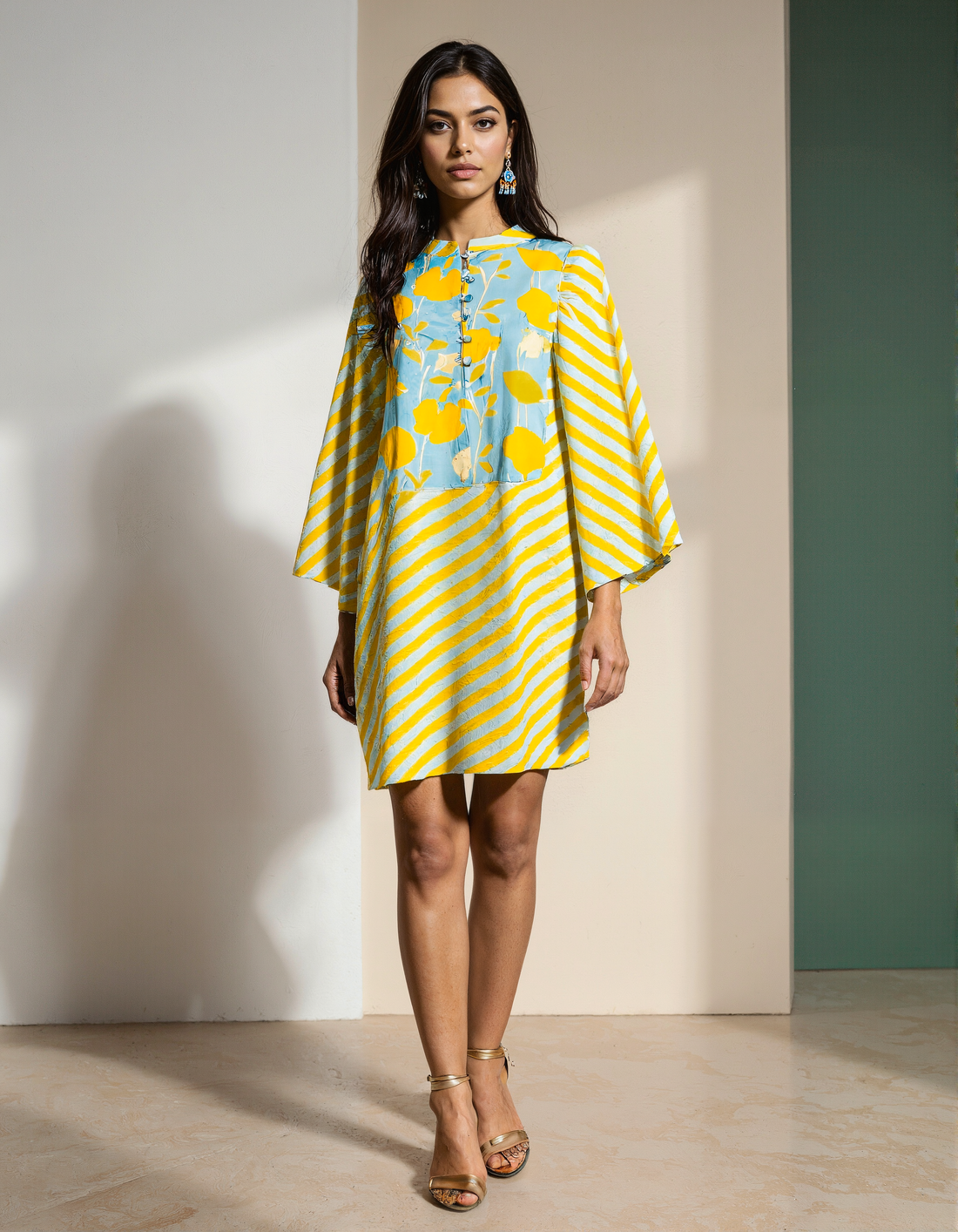 Myra Pastel Cottons Midi Dress