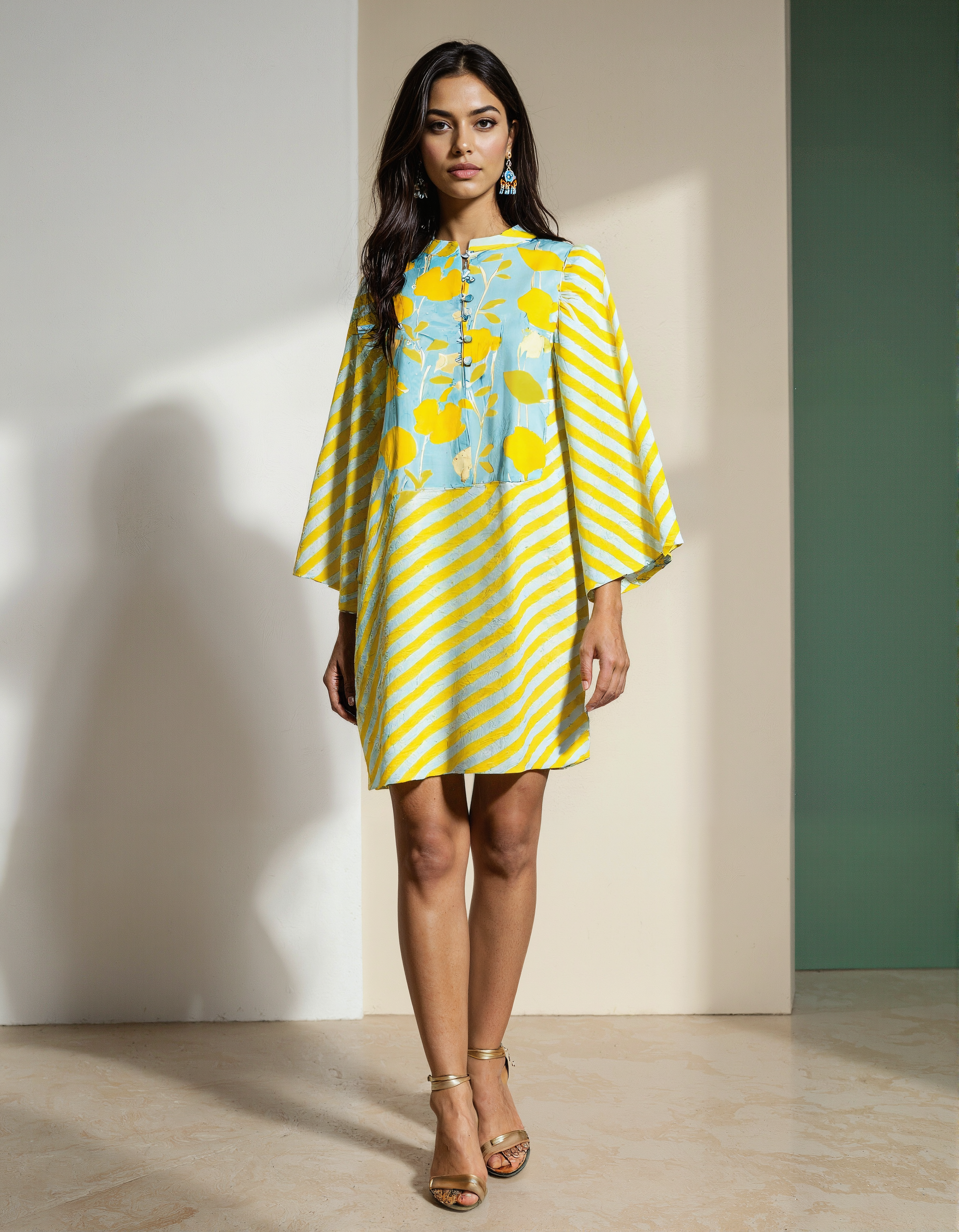 Myra Pastel Cottons Midi Dress