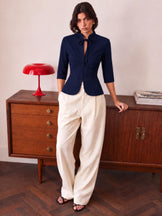 Handwoven cotton Nocturne The 9 to Wine Top