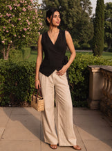 Noir Effortless Wrap top