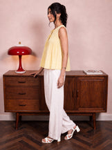 Handwoven Cotton Sunbutter Coquette Bow Top