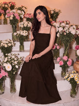 Make a Woven Wish Espresso Handwoven Cotton Multi-way Dress