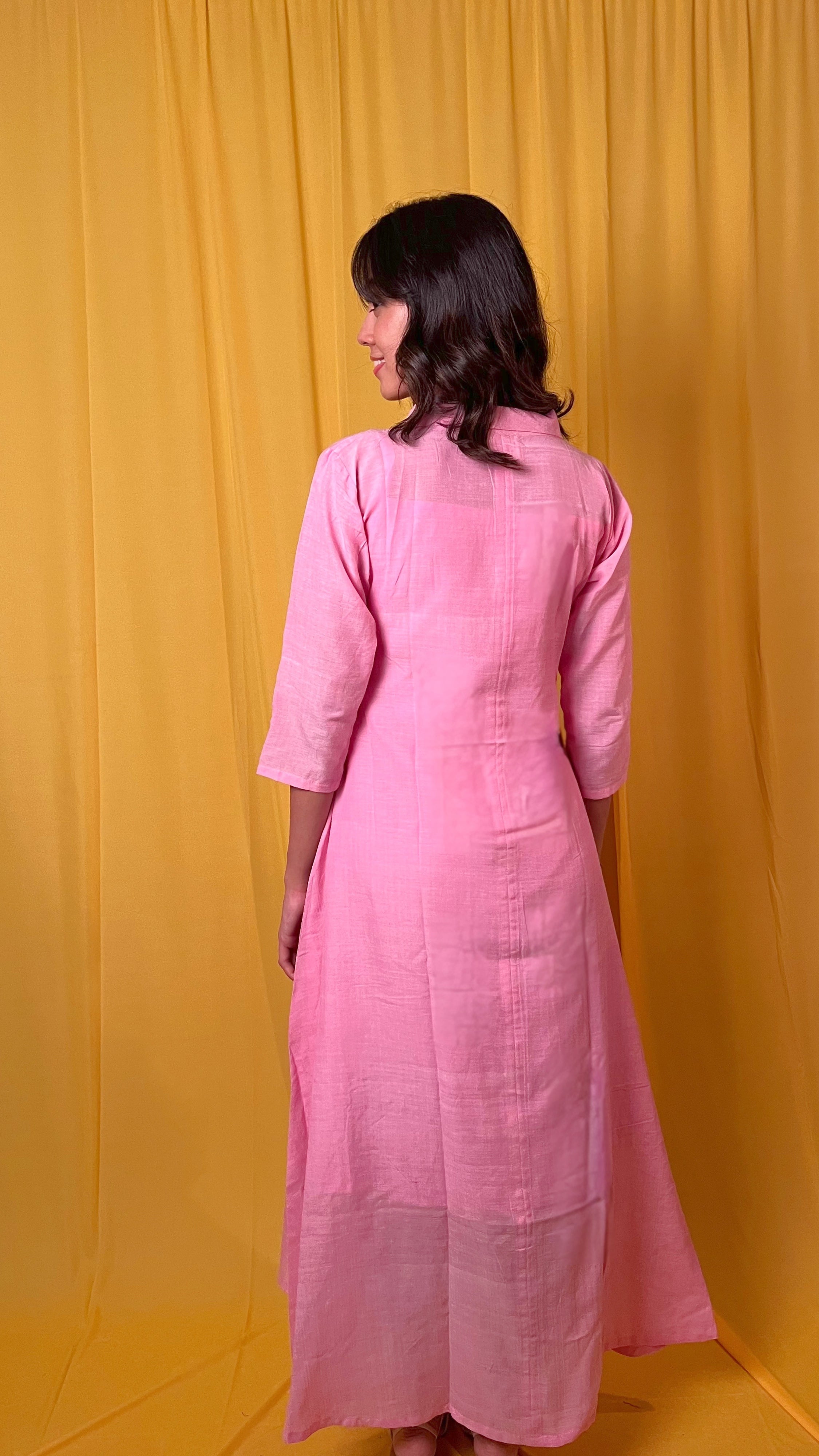 Handwoven Pink Picnic Dress